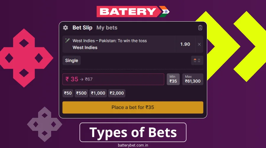 Bet Slip in Batery Bet India