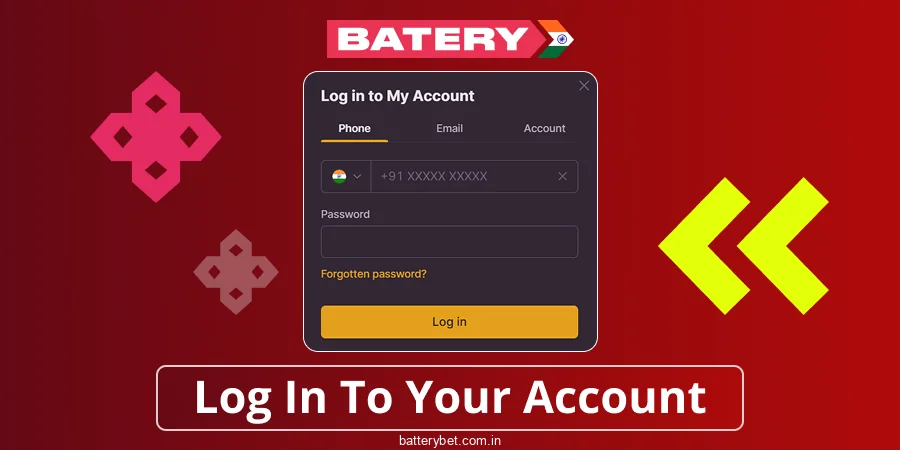 Login for Indian players on Batery Bet