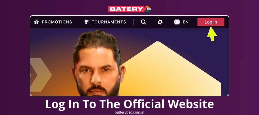 Log in to Batery Bet India